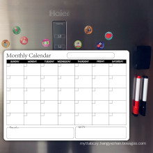 High quality waterproof erasable message board refrigerator stick calendar calendar